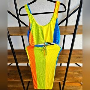 Neon skirt set